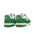 LOUIS VUITTON Trainer Green Monogram Denim White