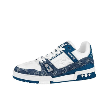 LOUIS VUITTON Trainer White Blue