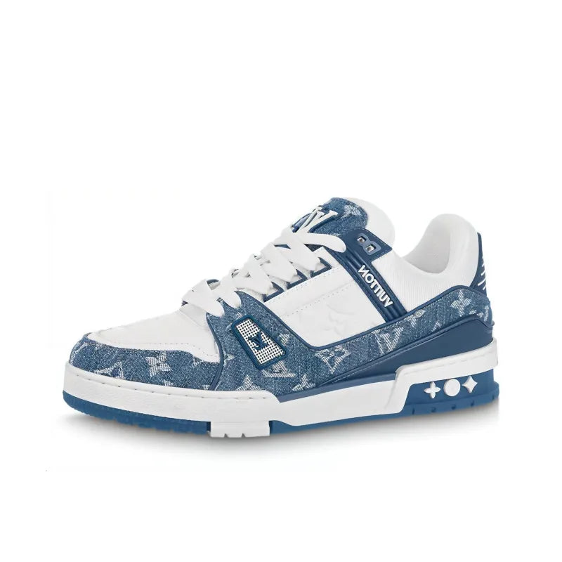 LOUIS VUITTON Trainer Lifestyle Shoes Low-Top White/Blue